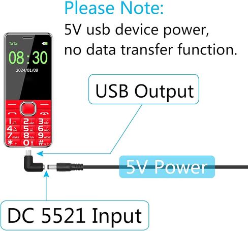 4pcs DC 5.5mm × 2.1 مم إلى محول USB صغير ، 90 درجة الزاوية اليمنى DC 5521 أنثى إلى موصل موصل توصيل الذكور MINI USB 5V in Kuwait