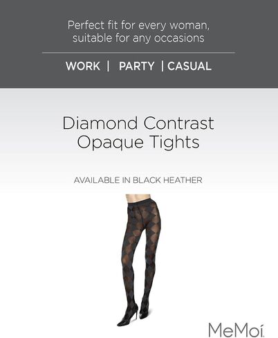 MeMoi Diamond Contrast Opaque Tights in Saudi Arabia