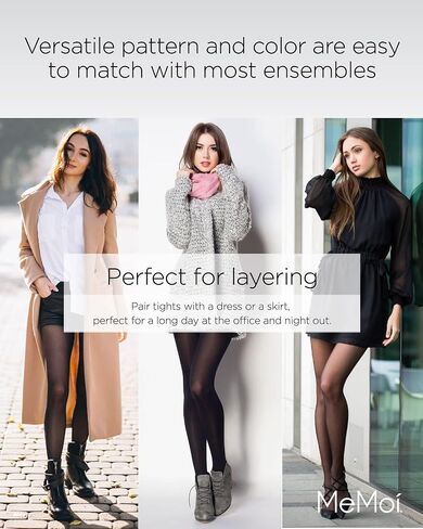 MeMoi Diamond Contrast Opaque Tights in Saudi Arabia