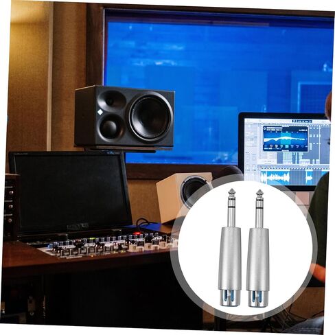 popetpop 2pcs 3-pin xlr أنثى إلى 1/4 بوصة محول ذكور dj6.35mm إلى XLR موصل موصل موصل المكونات in Saudi Arabia