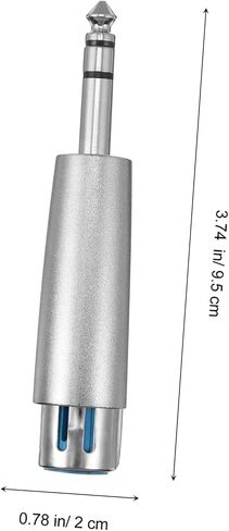 popetpop 2pcs 3-pin xlr أنثى إلى 1/4 بوصة محول ذكور dj6.35mm إلى XLR موصل موصل موصل المكونات in Saudi Arabia