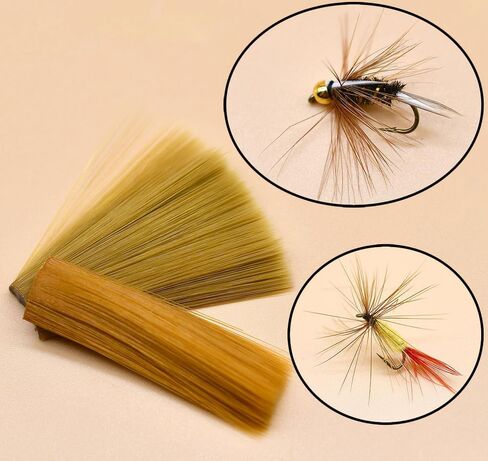2 PCS ألياف نايلون مدببة للحوريات الرطبة الجافة Mayfly ذيول تطير in Kuwait