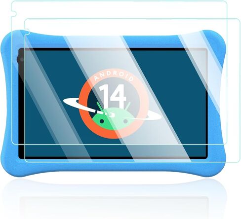 واقي الشاشة لـ Awow Funtab 1003 Kids Tablet 10 Inch Android 14 مضاد للخلع 9H صلابة اللمس حساس 2.5D الحواف الدائرية خالية من التثبيت سهلة التثبيت ، 2 عبوة. in Kuwait