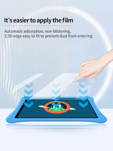 واقي الشاشة لـ Awow Funtab 1003 Kids Tablet 10 Inch Android 14 مضاد للخلع 9H صلابة اللمس حساس 2.5D الحواف الدائرية خالية من التثبيت سهلة التثبيت ، 2 عبوة. in Kuwait