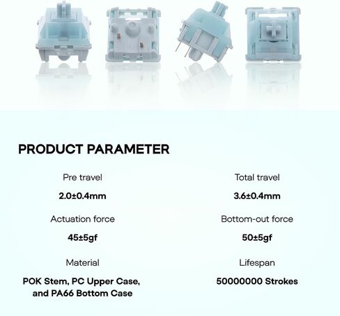 Epomaker AK820 Pro 75 ٪ لوحة مفاتيح ميكانيكية لاسلكية+مفاتيح لوحة مفاتيح ألعاب Jade 45GF كريمية in Saudi Arabia