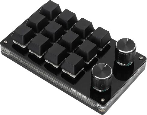 Tbest 12 Keys Programmable Keyboard,One Handed Macro Mechanical Keyboard 12 Key Multifunction DIY Programmable Keypad for Office Gaming Lab in Saudi Arabia