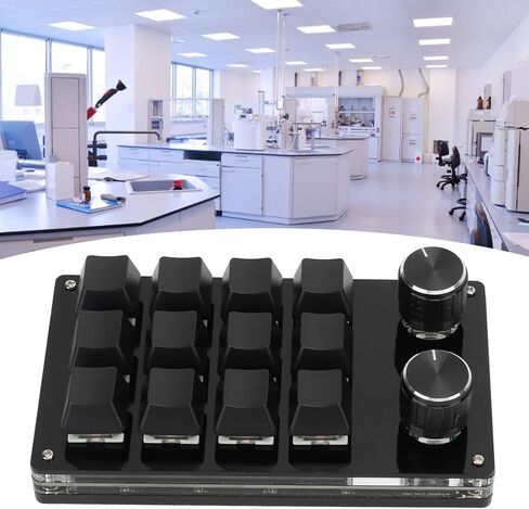 Tbest 12 Keys Programmable Keyboard,One Handed Macro Mechanical Keyboard 12 Key Multifunction DIY Programmable Keypad for Office Gaming Lab in Saudi Arabia