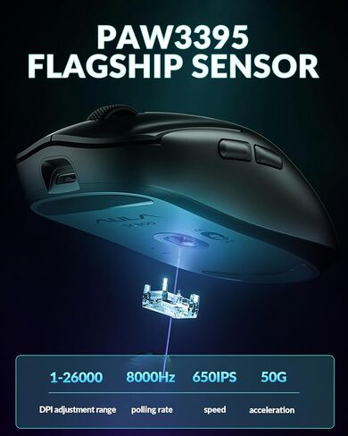 لوحة مفاتيح ميكانيكية لاسلكية AULA S98 مع شاشة و Knob SC800 MOUSE WIRELESS in Kuwait
