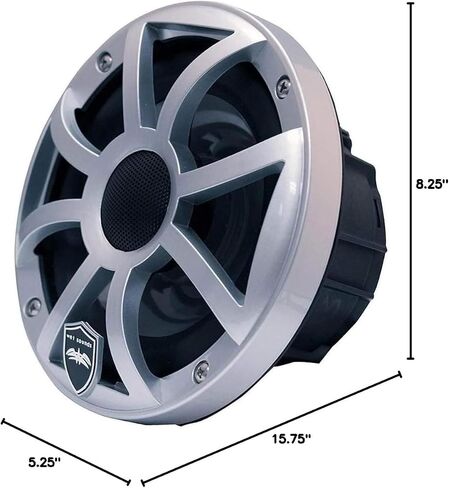 الأصوات الرطبة | Revo 6 XS-S V3 | مكبر صوت عالي الإخراج 6.5 "مكبر صوت محوري بحري مع الإضاءة الخلفية RGB ومفتوحة الشبكة الفضية المواجهة in Saudi Arabia