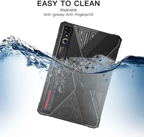 غطاء الحالة لـ Redmagic Astra Gaming Tablet 9.06 بوصة ، غطاء وقائي TPU الناعم الناعم مع Kickstand for Redmagic Gaming Tablet 3 Pro ، Anti-scratch ، frardbroof ، Black in Kuwait