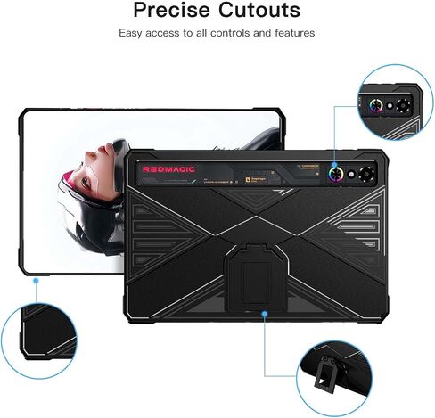 غطاء الحالة لـ Redmagic Astra Gaming Tablet 9.06 بوصة ، غطاء وقائي TPU الناعم الناعم مع Kickstand for Redmagic Gaming Tablet 3 Pro ، Anti-scratch ، frardbroof ، Black in Kuwait