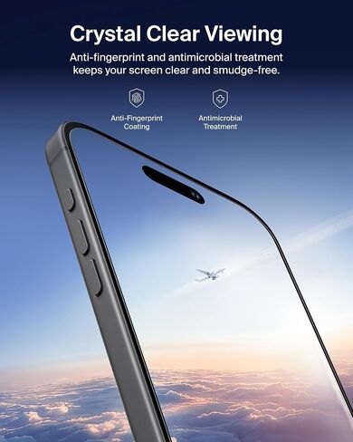 Belkin ScreenForce UltraGlass 2 Screen Protector for iPhone 17 Pro, 25X Stronger Glass, Scratch-Resistant & Impact Protection, Easy Align Tray for Bubble-Free Application, Made with Recycled Glass in Saudi Arabia