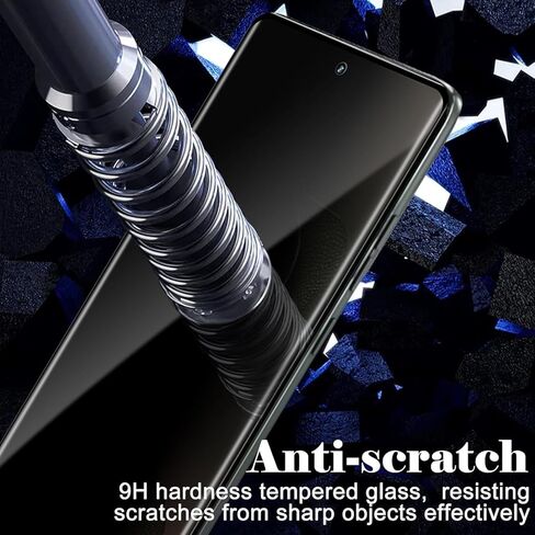 [2 Pack] Moto Edge 2025 Privacy Screen Protector ، 9H Glass Bedged ، Free Bubble ، HD Clear ، Anti-Scratch ، Anti Spy for Motorola Edge 2025 5G Glass Screen Protector in Kuwait