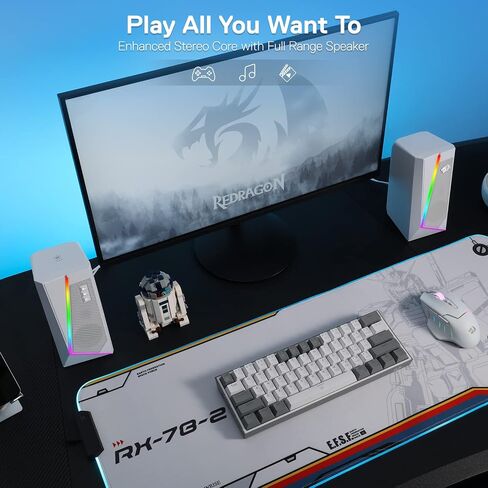 Redragon GS520 RGB مكبرات صوت سطح المكتب و M810 Pro Gaming Mouse Bundle in Saudi Arabia
