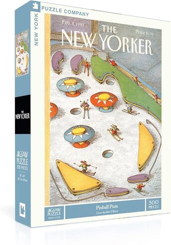 New York Puzzle Company - New Yorker Skating in The Park - 750 Piece Jigsaw Puzzle for Adults by Ilonka Karasz in Saudi Arabia