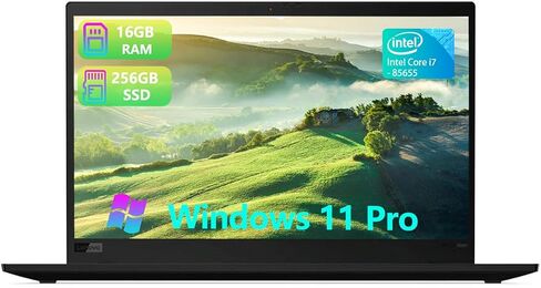 Lenovo ThinkPad X1 Carbon 7th Ultrabook Laptop ، 14 "FHD (1920 × 1080) ، Core I7-8665U ، ذاكرة وصول عشوائي 16 جيجابايت ، 256 جيجا بايت SSD ، لوحة المفاتيح الخلفية ، النوع C ، Windows 11 Pro (متجدد) in Kuwait