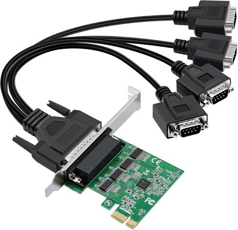 PCIe to Dual RS-485/422 Serial Port Card with DB9 Connectors - High-Speed 1-to-2 Multi-Port Expansion Card, Terminal Block Adapters in Kuwait