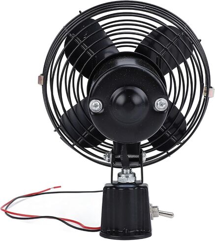 Heavy Duty 12V Car Fan, Quiet Metal Cooling Fan for Truck RV SUV Boat, 2 Speed Switch with 12V Car, Portable Cooling, Air (6 Inch) in Saudi Arabia