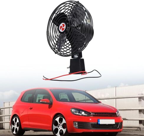 Heavy Duty 12V Car Fan, Quiet Metal Cooling Fan for Truck RV SUV Boat, 2 Speed Switch with 12V Car, Portable Cooling, Air (6 Inch) in Saudi Arabia