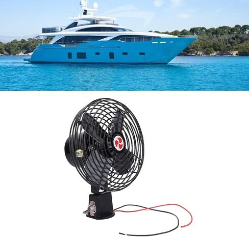 Heavy Duty 12V Car Fan, Quiet Metal Cooling Fan for Truck RV SUV Boat, 2 Speed Switch with 12V Car, Portable Cooling, Air (6 Inch) in Saudi Arabia