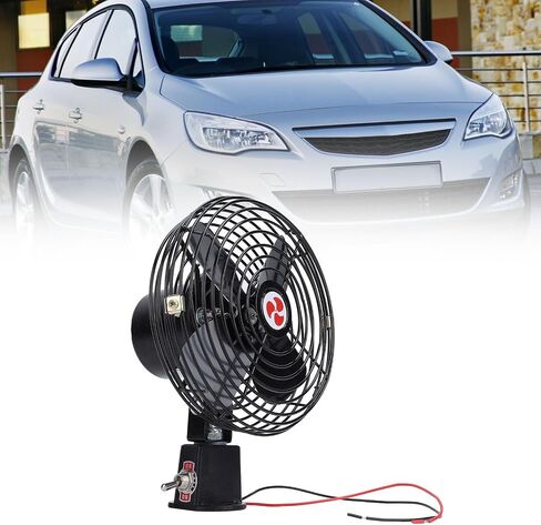 Heavy Duty 12V Car Fan, Quiet Metal Cooling Fan for Truck RV SUV Boat, 2 Speed Switch with 12V Car, Portable Cooling, Air (6 Inch) in Saudi Arabia