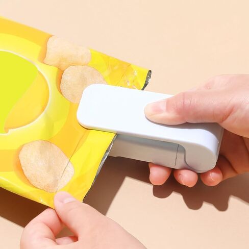 Mini Bag Sealer Heat Seal,Portable Heat Sealer Machine for Chip Bags, Plastic Bags, Snack Bag(White) in Saudi Arabia