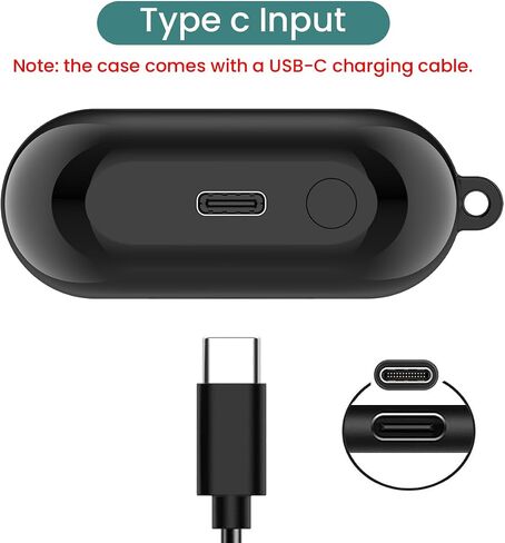 Charging Case for Samsung Galaxy Buds 3 (not pro), Replacement Charger Case Dock Charging Box with USB C Cable for Galaxy Buds 3 (SM-R530) Earbuds (Black) in Saudi Arabia