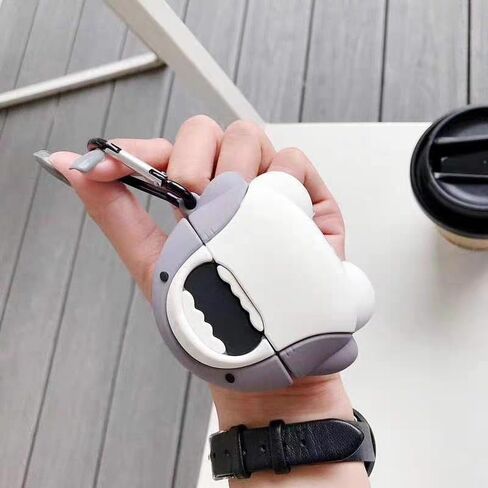 علبة أسماك القرش اللطيفة لـ AirPods Pro 2 Cover مع مجموعة نظافة ، Airpods Pro Cases Women Anti-Drop Silicone Airpods Pro Earbuds Charging Cases Conshain for AirPods Pro 1st/2nd Generation in Kuwait