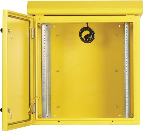 Tripp Lite 12U Locking Industrial Wallmount NEMA 3R Protection Server Rack Slevosure ، 23 بوصة ، بناء معادن عميقة ، شاقة ، مراوح داخلية مدمجة ، أصفر ، ضمان مدته 5 سنوات (SRN3RY12U) in Kuwait