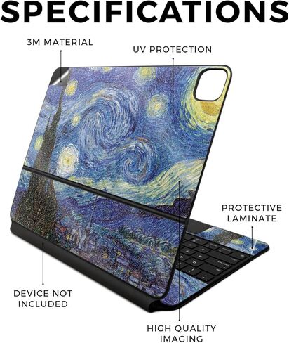 Glossy Glitter Skin متوافق مع لوحة مفاتيح Apple Magic لـ iPad Air 13 بوصة (M2) 2024 - STARRY Night - غطاء صائق واقي فينيل 3M Premium 3M - يسهل تطبيقه | مصنوع في الولايات المتحدة الأمريكية من قبل Mayyskins in Saudi Arabia