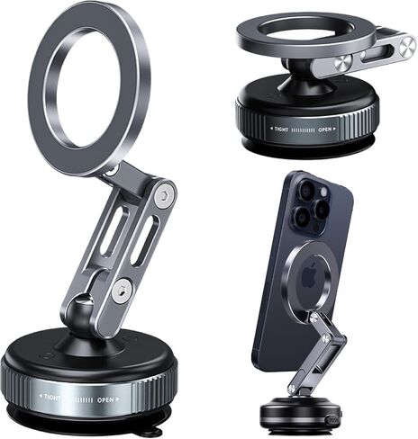 للحصول على Magsafe Car Mount - حامل الهاتف المغناطيسي الفراغي مع كوب شفط قوي ، وقصة الهاتف القابلة للتمديد القابلة للتعديل ، 360 درجة قابلة للدوار in Saudi Arabia