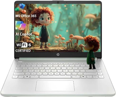 HP Stream 14 جهاز كمبيوتر محمول للطلاب ، Microsoft Office 365 ، Copilot AI ، 1TB Cloud Storage ، Intel N150 Processor (رباعي النواة) ، ذاكرة وصول عشوائي 16 جيجا بايت ، UFS 128 جيجابايت ، ويلو الأخضر ، ويندوز 11 المنزل ، مع مجموعة 5AVE. in Kuwait