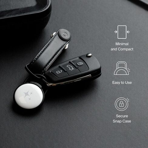 Orbitkey Slim Case for AirTag | Made with Stainless Steel and TPU | Securely Holds Your Apple AirTag | Easily Attach to Keys or Anything You Want to Track with The Open Key Ring | Granite in Saudi Arabia