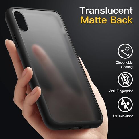 JETech Matte Case for iPhone Xs and iPhone X 5.8-Inch, Shockproof Military Grade Drop Protection, Frosted Translucent Back Phone Cover, Anti-Fingerprint (Dusky Pink) in Saudi Arabia