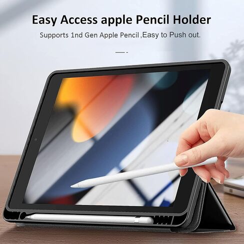 حافظة Gahwa iPad 10.2 بوصة الجيل التاسع 2021/ iPad الجيل الثامن 2020/ iPad الجيل السابع 2019، حافظة ذكية Filio واقية لكامل الجسم مع ميزة الاستيقاظ/النوم (أبيض) in Saudi Arabia