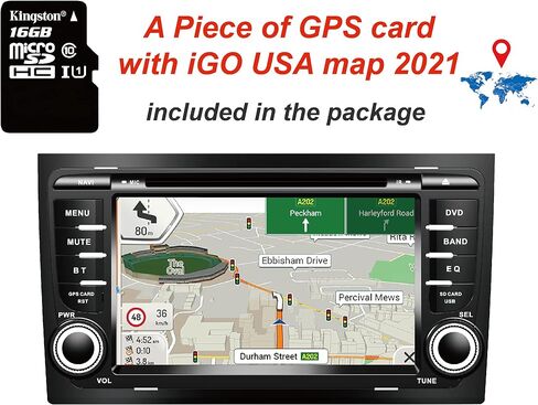 AMASE AUDIO Android 11 Car Stereo, 2 Din Compatible for Audi A4 S4 RS4, 7" Touchscreen,DSP+, DVD Player in-Dash, Support Wireless Apple carplay Android Auto/GPS navi/Fast Boot/Back Camera/OBDII in Saudi Arabia