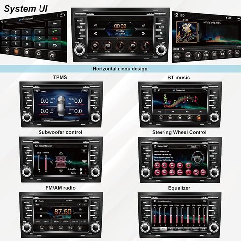AMASE AUDIO Android 11 Car Stereo, 2 Din Compatible for Audi A4 S4 RS4, 7" Touchscreen,DSP+, DVD Player in-Dash, Support Wireless Apple carplay Android Auto/GPS navi/Fast Boot/Back Camera/OBDII in Saudi Arabia