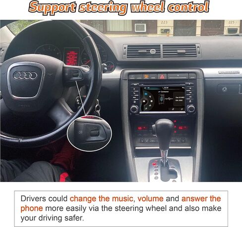 AMASE AUDIO Android 11 Car Stereo, 2 Din Compatible for Audi A4 S4 RS4, 7" Touchscreen,DSP+, DVD Player in-Dash, Support Wireless Apple carplay Android Auto/GPS navi/Fast Boot/Back Camera/OBDII in Saudi Arabia