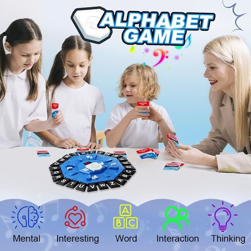 لعبة Word مع عرض LED ، ألعاب Alphabet ، لعبة عائلة سريعة الخطى لتعلم هدايا لعب اللعبة للأعمار 3+ (الأزرق) in Kuwait