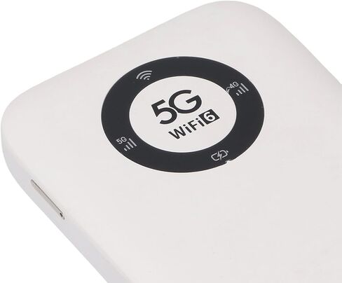 5G Mobile Hotspot ، WiFi 6 16 Users Wireless Trouter المحمولة مع فتحة بطاقة SIM وبطارية 7100 مللي أمبير في الساعة ، للاستخدام في الهواء الطلق للأعمال التجارية (أبيض) in Saudi Arabia