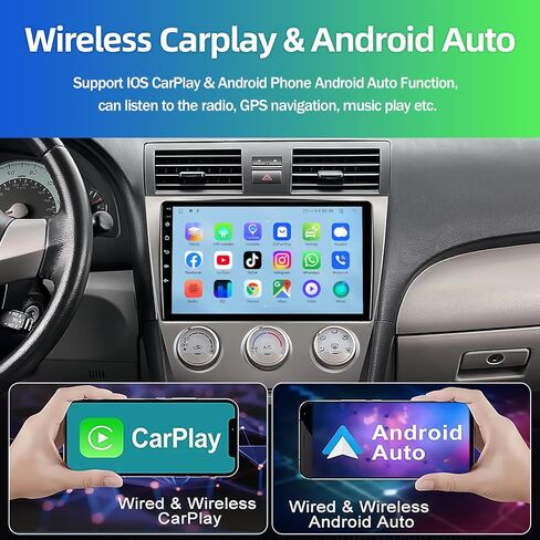 10 بوصة Android 13 Car Radio Stereo متوافق مع 2006-2011 Toyota Camry ، 1280x720p IPS شاشة اللمسات اللاسلكية و Android Auto ، 4 جيجا بايت ذاكرة الوصول العشوائي 64 جيجابايت ، GPS ، الكاميرا الرؤية الليلية in Kuwait