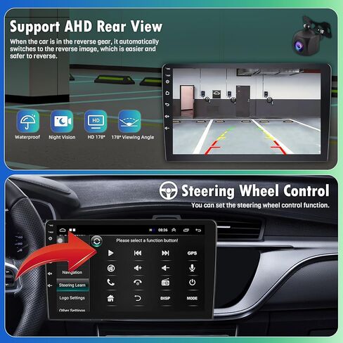 10 بوصة Android 13 Car Radio Stereo متوافق مع 2006-2011 Toyota Camry ، 1280x720p IPS شاشة اللمسات اللاسلكية و Android Auto ، 4 جيجا بايت ذاكرة الوصول العشوائي 64 جيجابايت ، GPS ، الكاميرا الرؤية الليلية in Kuwait