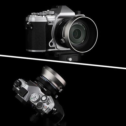 Haoge LH-M48B Metal Lens Hood Shade for Olympus M.ZUIKO Digital 17mm F1.8 17 1.8 Lens Replaces LH-48B Black in Saudi Arabia