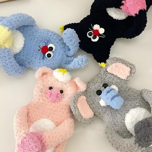 Crochet Handmade Cuddly Airpod Case, Cute Soft Hand Made Knitted Cartoon Animal Plush Doll Headphones Cover, Coin Purse Pouch (Brown Bear) in Kuwait