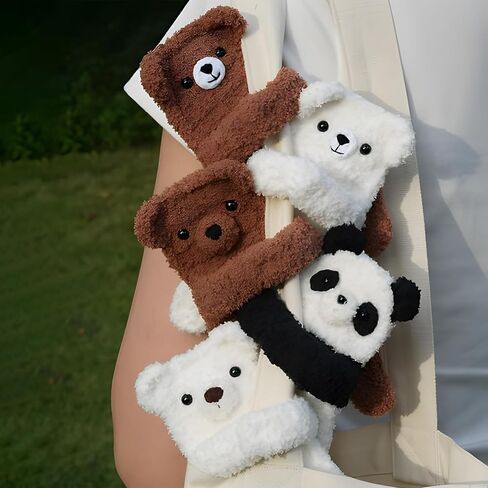 Crochet Handmade Cuddly Airpod Case, Cute Soft Hand Made Knitted Cartoon Animal Plush Doll Headphones Cover, Coin Purse Pouch (Brown Bear) in Kuwait