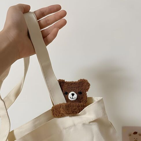 Crochet Handmade Cuddly Airpod Case, Cute Soft Hand Made Knitted Cartoon Animal Plush Doll Headphones Cover, Coin Purse Pouch (Brown Bear) in Kuwait