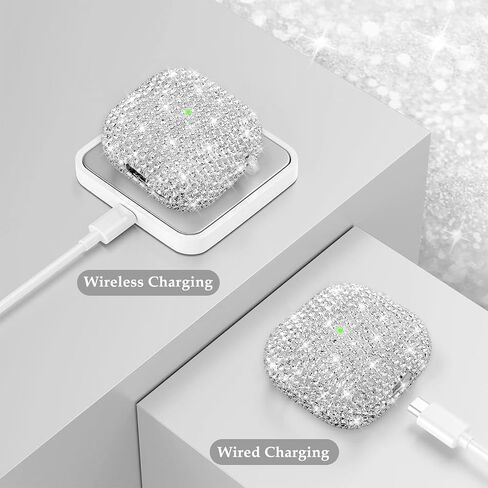 Compatible with AirPods 4 Case Cover 2024, Hard TPU Cover with Glitter Diamond for AirPods 4th Generation Case with Bling Butterfly Keychain and Cleaning Kit for Girls Women (Gold) in Saudi Arabia