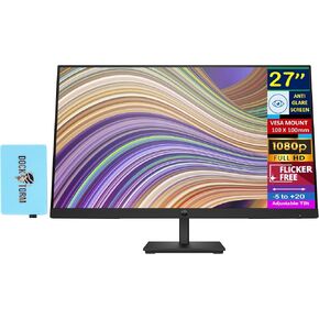 HP P27 G5 27 "FHD IPS Monitor مع وقت استجابة 5 مللي ثانية ، مضاد للوهج ، وميض خالٍ ، و Vesa Mount (100 × 100 مم) ، و DisplayPort ، و HDMI & Dockztorm USB Port. in Kuwait