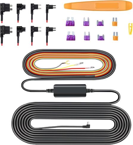 نوع C Dash Cam Hardwire Kit ، كابل 11.5 قدم ، حماية الجهد المنخفض ، أدوات التثبيت وصنابير الصمامات المشمولة in Kuwait