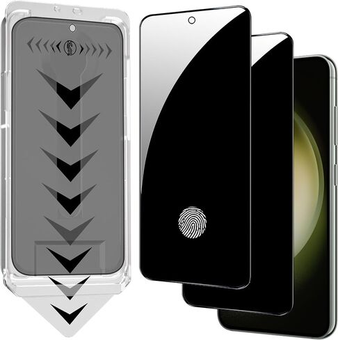2 Pack for Samsung Privacy Screen Protector, [Auto-Alignment, Auto-Dust Removal] Easy Installation, Fingerprint Unlock Compatible, Anti-Spy Tempered Glass Film (For Galaxy S24 Ultra) in Kuwait